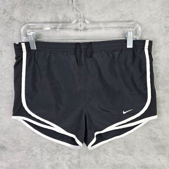 Womens Nike Dri-Fit Black Athletic Running Shorts Polyester 4" Inseam Size XS - Picture 2 of 12